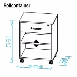 Maja Möbel Rollcontainer Renee - Weiß 9 Maja Möbel Rollcontainer Renee - Weiß -Buromobel Verkaufe rollcontainer renee eiche sonoma dekor 373331