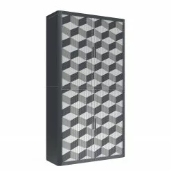EasyOffice by Paperflow Aktenschrank easyOffice Geometrique III - Grau -Buromobel Verkaufe rollladenschrank easyoffice geometrique iii 2223198