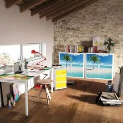 EasyOffice by Paperflow Rollladenschrank easyOffice Holiday I - Blau -Buromobel Verkaufe rollladenschrank easyoffice holiday i blau 3229549