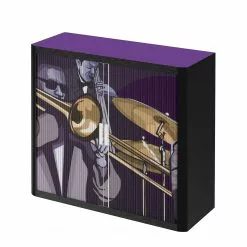 EasyOffice by Paperflow Rollladenschrank easyOffice Musique - Brombeer / Schwarz