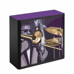 EasyOffice by Paperflow Rollladenschrank easyOffice Musique - Brombeer / Schwarz -Buromobel Verkaufe rollladenschrank easyoffice musique 204 cm 2222966