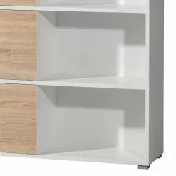 Schiebetürenregal Mingle I - Weiß / Eiche Sonoma Dekor -Buromobel Verkaufe schiebetuerenregal mingle i weiss eiche sonoma dekor 5029160