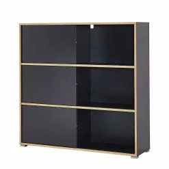 Germania Schiebetürenregal Mingle II - Anthrazit/Eiche Sonoma Dekor -Buromobel Verkaufe schiebetuerenregal mingle ii anthrazit eiche sonoma dekor 5029400