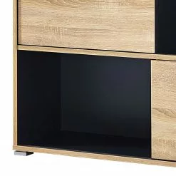 Germania Schiebetürenregal Mingle II - Anthrazit/Eiche Sonoma Dekor -Buromobel Verkaufe schiebetuerenregal mingle ii anthrazit eiche sonoma dekor 5029424