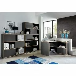 Germania Schiebetürenregal Mingle II - Anthrazit/Eiche Sonoma Dekor -Buromobel Verkaufe schiebetuerenregal mingle ii anthrazit eiche sonoma dekor 5029436