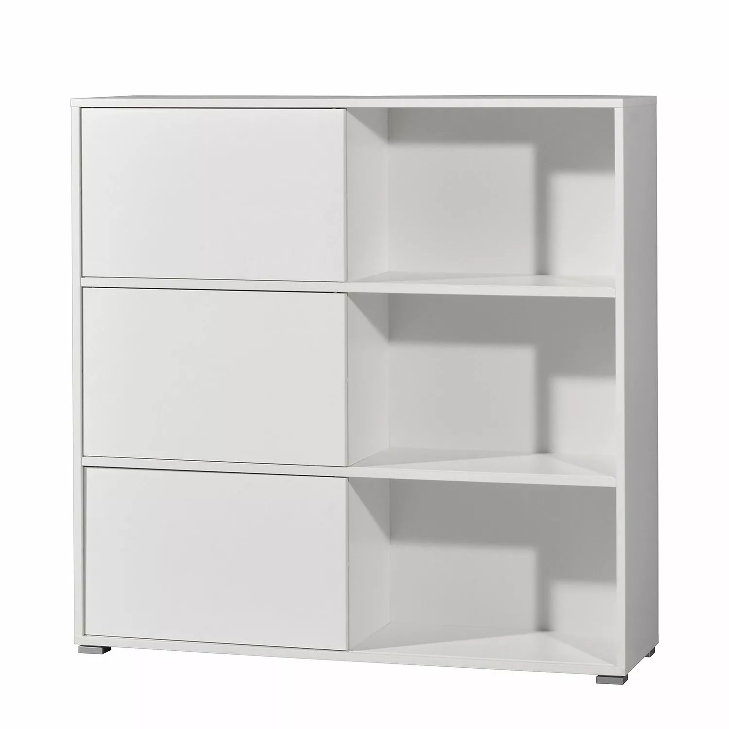 Germania Schiebetürenregal Mingle II - Weiß/Eiche Sonoma Dekor 4 Germania Schiebetürenregal Mingle II - Weiß/Eiche Sonoma Dekor – Bild 2