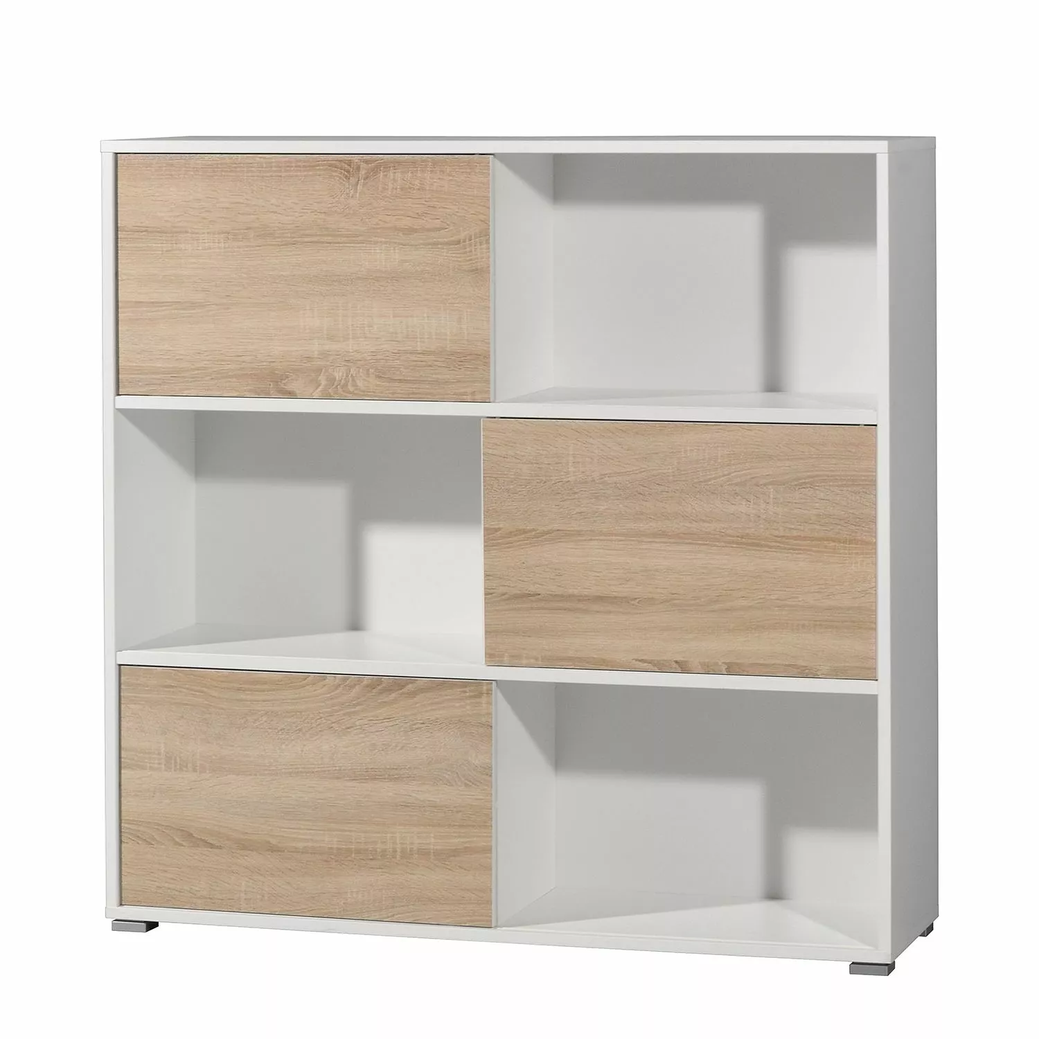 Germania Schiebetürenregal Mingle II - Weiß/Eiche Sonoma Dekor 9 Germania Schiebetürenregal Mingle II - Weiß/Eiche Sonoma Dekor – Bild 7