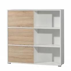 Germania Schiebetürenregal Mingle II - Weiß/Eiche Sonoma Dekor 32 Germania Schiebetürenregal Mingle II - Weiß/Eiche Sonoma Dekor -Buromobel Verkaufe schiebetuerenregal mingle ii weiss eiche sonoma dekor 5029180