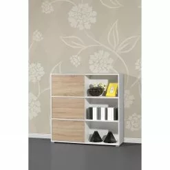 Germania Schiebetürenregal Mingle II - Weiß/Eiche Sonoma Dekor 33 Germania Schiebetürenregal Mingle II - Weiß/Eiche Sonoma Dekor -Buromobel Verkaufe schiebetuerenregal mingle ii weiss eiche sonoma dekor 5029192