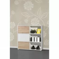 Germania Schiebetürenregal Mingle II - Weiß/Eiche Sonoma Dekor 29 Germania Schiebetürenregal Mingle II - Weiß/Eiche Sonoma Dekor -Buromobel Verkaufe schiebetuerenregal mingle ii weiss eiche sonoma dekor 5029200