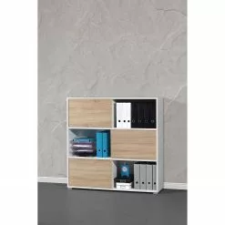 Germania Schiebetürenregal Mingle II - Weiß/Eiche Sonoma Dekor 41 Germania Schiebetürenregal Mingle II - Weiß/Eiche Sonoma Dekor -Buromobel Verkaufe schiebetuerenregal mingle ii weiss eiche sonoma dekor 5029228