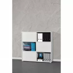 Germania Schiebetürenregal Mingle II - Weiß/Eiche Sonoma Dekor 42 Germania Schiebetürenregal Mingle II - Weiß/Eiche Sonoma Dekor -Buromobel Verkaufe schiebetuerenregal mingle ii weiss eiche sonoma dekor 5029232