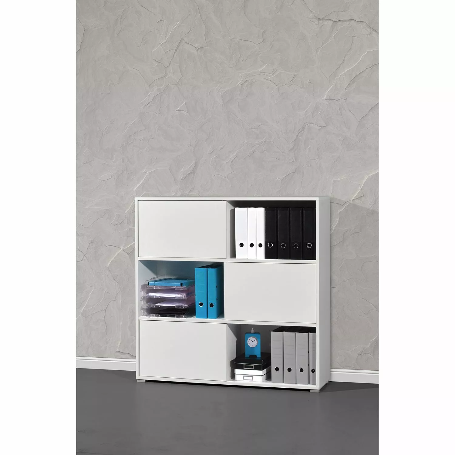 Germania Schiebetürenregal Mingle II - Weiß/Eiche Sonoma Dekor 21 Germania Schiebetürenregal Mingle II - Weiß/Eiche Sonoma Dekor – Bild 19