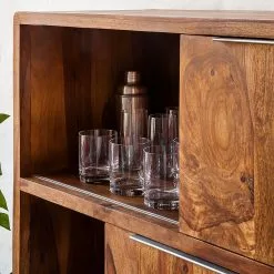 Ars Natura Schiebetürenregal Trangle - Sheesham massiv -Buromobel Verkaufe schiebetuerenregal trangle sheesham massiv 676046