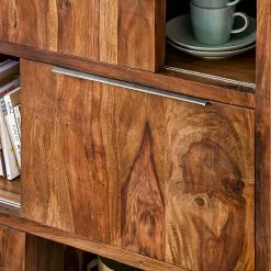 Ars Natura Schiebetürenregal Trangle - Sheesham massiv -Buromobel Verkaufe schiebetuerenregal trangle sheesham massiv 676050