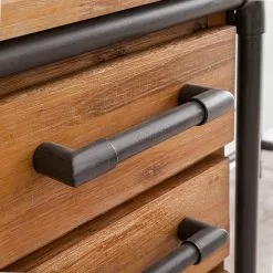 Ars manufacti Schreibtisch Atelier - Akazie teilmassiv / Metall - Akazie / Schwarz -Buromobel Verkaufe schreibtisch atelier akazie teilmassiv metall 3771328