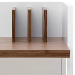 Temahome Schreibtisch Volga - Weiß / Walnuss -Buromobel Verkaufe schreibtisch dahl weiss walnuss 3965628