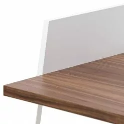 Temahome Schreibtisch Volga - Weiß / Walnuss -Buromobel Verkaufe schreibtisch dahl weiss walnuss 3965632