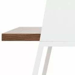 Temahome Schreibtisch Volga - Weiß / Walnuss -Buromobel Verkaufe schreibtisch dahl weiss walnuss 3965636