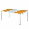 EasyOffice by Paperflow Schreibtisch easyDesk - Weiß / Orange - 140 x 80 cm -Buromobel Verkaufe schreibtisch easydesk weiss orange 140 x 80 cm 1836270