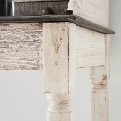 Wolf-Möbel Schreibtisch Goa White - Akazie / Mango teilmassiv - Weiß -Buromobel Verkaufe schreibtisch goa akazie mango teilmassiv weiss 4095856