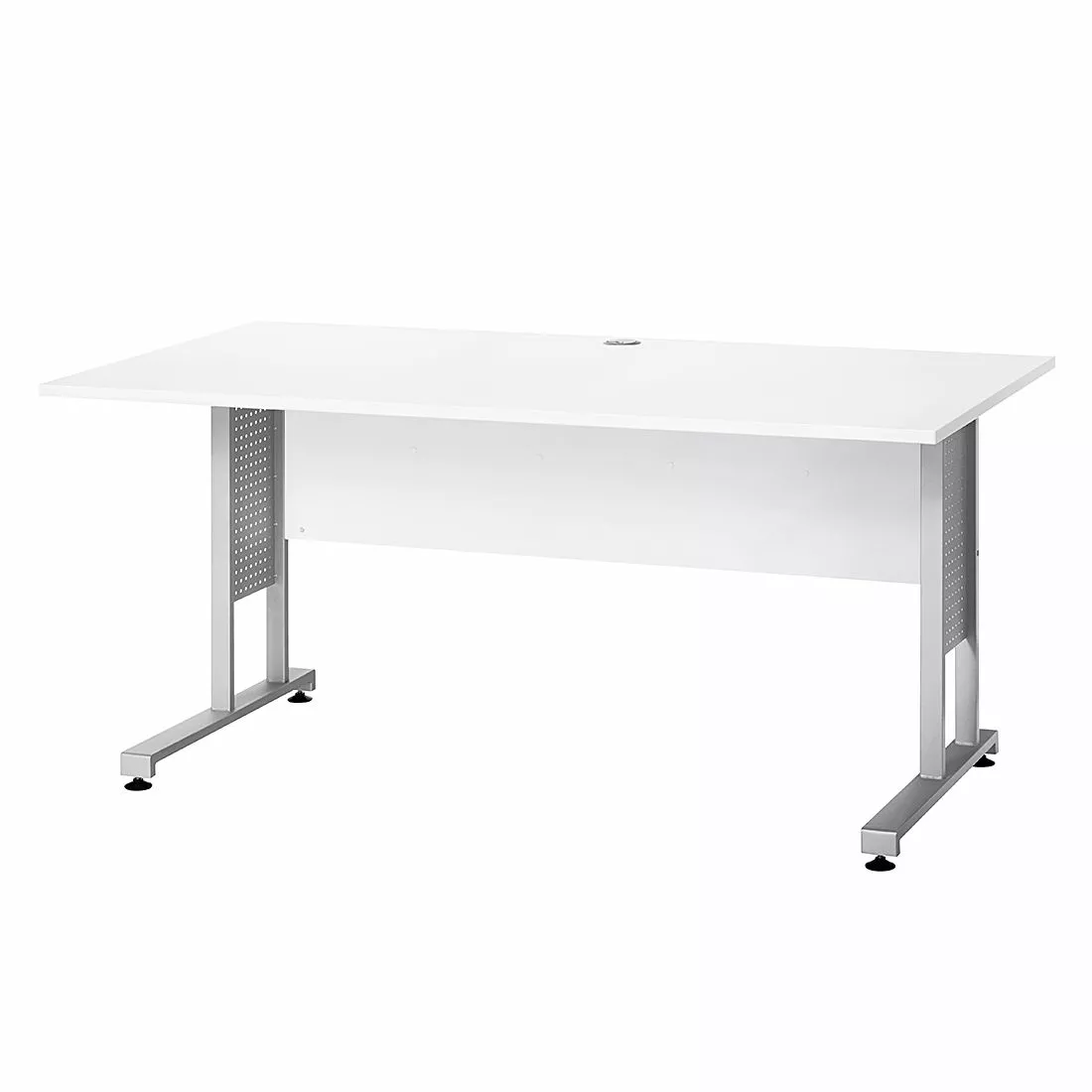 Maja Möbel Schreibtisch Merit I - Weiß / Silber - 120 x 80 cm 3 Maja Möbel Schreibtisch Merit I - Weiß / Silber - 120 x 80 cm