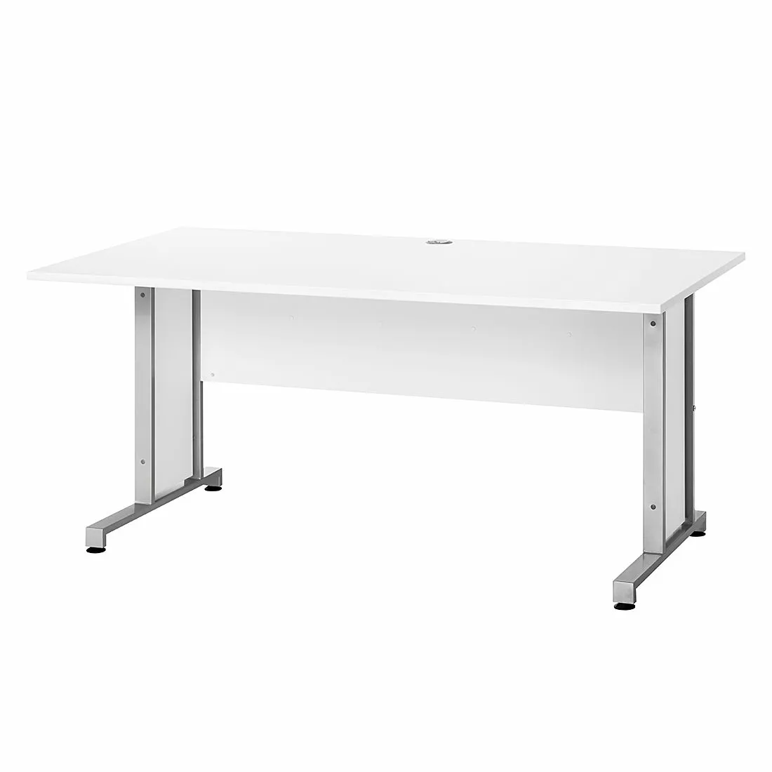 Maja Möbel Schreibtisch Merit II - Weiß / Silber - 120 x 80 cm 3 Maja Möbel Schreibtisch Merit II - Weiß / Silber - 120 x 80 cm