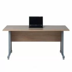 Maja Möbel Schreibtisch Merit II - Eiche Sonoma Dekor / Silber - 160 x 80 cm -Buromobel Verkaufe schreibtisch merit ii eiche sonoma dekor masse 160 x 80 cm 4256020