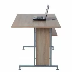 Maja Möbel Schreibtisch Merit II - Eiche Sonoma Dekor / Silber - 160 x 80 cm -Buromobel Verkaufe schreibtisch merit ii eiche sonoma dekor masse 160 x 80 cm 4256024