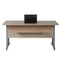 Maja Möbel Schreibtisch Merit II - Eiche Sonoma Dekor / Silber - 160 x 80 cm -Buromobel Verkaufe schreibtisch merit ii eiche sonoma dekor masse 160 x 80 cm 4256028