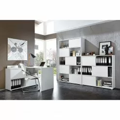 Germania Schreibtisch Mingle - Weiß/Eiche Sonoma Dekor -Buromobel Verkaufe schreibtisch mingle weiss eiche sonoma dekor 5029292