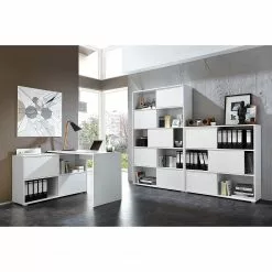 Germania Schreibtisch Mingle - Weiß/Eiche Sonoma Dekor -Buromobel Verkaufe schreibtisch mingle weiss eiche sonoma dekor 5029296