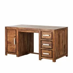 Ars Natura Schreibtisch Ohio - Sheesham massiv - gewachst