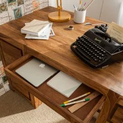 Ars Natura Schreibtisch Ohio - Sheesham massiv - gewachst -Buromobel Verkaufe schreibtisch ohio sheesham massiv gewachst 3375065