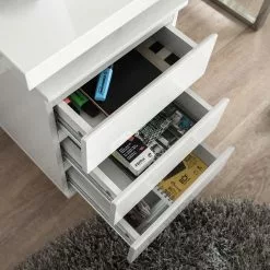 Fredriks Schreibtisch Paddington II - Hochglanz Weiß lackiert - mit 1 Container -Buromobel Verkaufe schreibtisch paddington hochglanz weiss lackiert mit 1 container 3375773