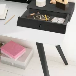 Studio Copenhagen Schreibtisch Stave II - Eiche teilmassiv -Buromobel Verkaufe schreibtisch stave ii eiche teilmassiv weiss eiche schwarz 5150280