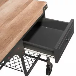 Neue Modular Schreibtisch Water Pipe - Buche Dekor / Schwarz -Buromobel Verkaufe schreibtisch water pipe stahl 4891744