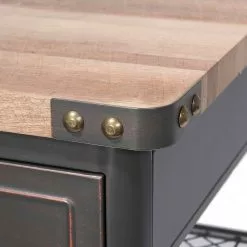 Neue Modular Schreibtisch Water Pipe - Buche Dekor / Schwarz -Buromobel Verkaufe schreibtisch water pipe stahl 4891748