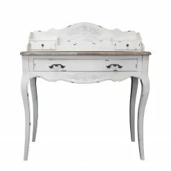 Maison Belfort Sekretär Nalovo - Paulownia teilmassiv - Paulownia Dunkel / Antik Weiß