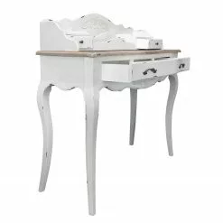 Maison Belfort Sekretär Nalovo - Paulownia teilmassiv - Paulownia Dunkel / Antik Weiß -Buromobel Verkaufe sekretaer braun weiss antik 4727576