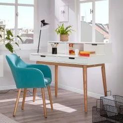 Mørteens Sekretär Lindholm - Weiß -Buromobel Verkaufe sekretaer lindholm weiss eiche massiv 4031124