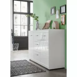 Germania Sideboard Adana - Hochglanz Weiß -Buromobel Verkaufe sideboard adana hochglanz weiss 5188200