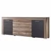 Trendteam Sideboard Bang - Nussbaum-Satin/Dunkelbraun-Touchwood Dekor -Buromobel Verkaufe sideboard bang nussbaum satin absetzung dunkelbraun touchwood 1393137