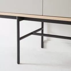 Studio Copenhagen Sideboard Caspito - Hellgrau / Eiche -Buromobel Verkaufe sideboard caspito hellgrau eiche 4373676