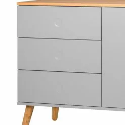 Tenzo Sideboard Dot I - Grau -Buromobel Verkaufe sideboard dot i eiche teilmassiv grau 4148648