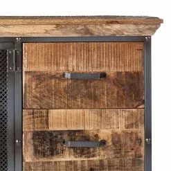 Ars manufacti Sideboard Hunter - Mango massiv / Metall - Mango / Blaugrau -Buromobel Verkaufe sideboard hunter mango massiv metall mango blaugrau 4414528