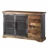 Ars manufacti Sideboard Hunter - Mango massiv / Metall - Mango / Blaugrau