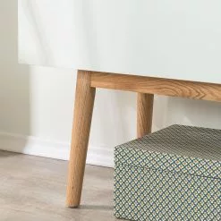 Mørteens Sideboard Lindholm III - Weiß -Buromobel Verkaufe sideboard lindholm iii weiss dekor eiche massiv 3177333