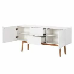Mørteens Sideboard Lindholm III - Weiß -Buromobel Verkaufe sideboard lindholm iii weiss dekor eiche massiv 3711481