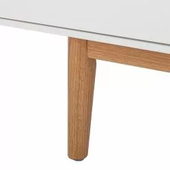 Mørteens Sideboard Lindholm V - Eiche teilmassiv - Weiß / Eiche -Buromobel Verkaufe sideboard lindholm v weiss matt eiche massiv 358651